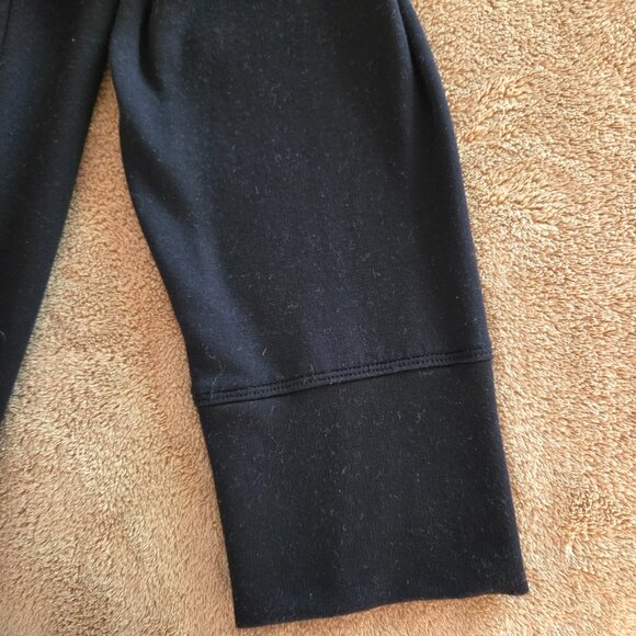 Susan Graver Weekend Black Open Duster Midi Cardigan Pockets Plus 3X Liquid Knit - Picture 5 of 10